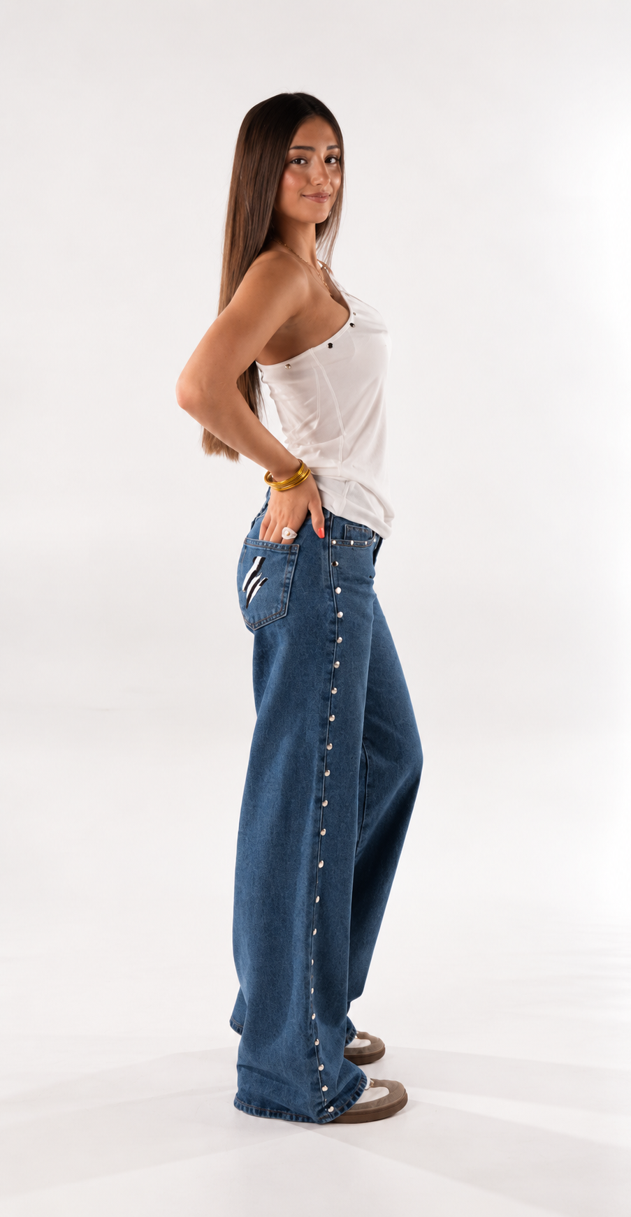 JEANS ZEBRA PUNK AZUL