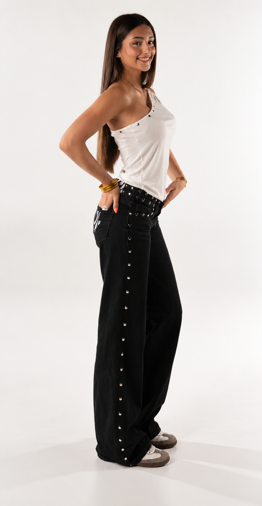 JEANS ZEBRA PUNK NEGRO