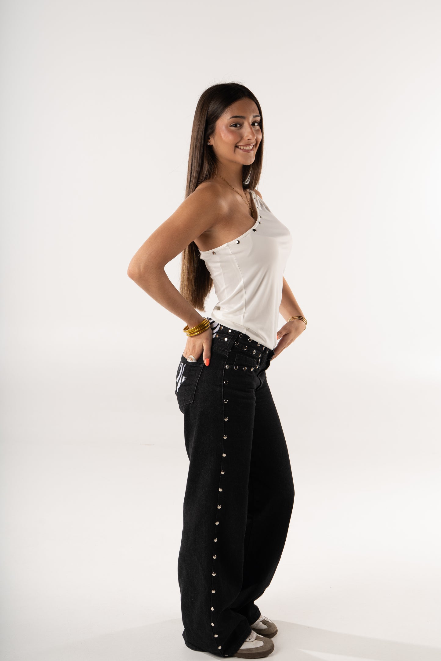 JEANS ZEBRA PUNK NEGRO