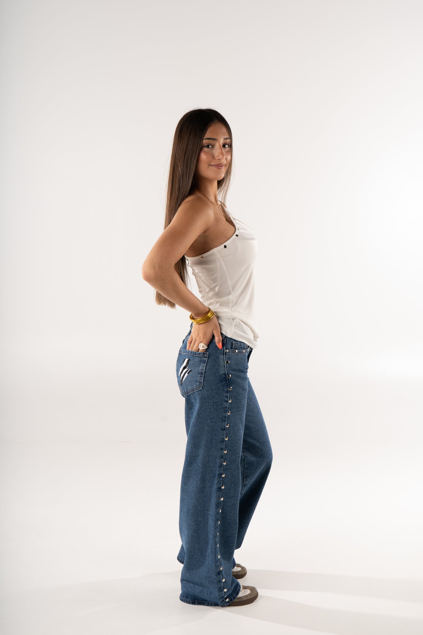 JEANS ZEBRA PUNK AZUL
