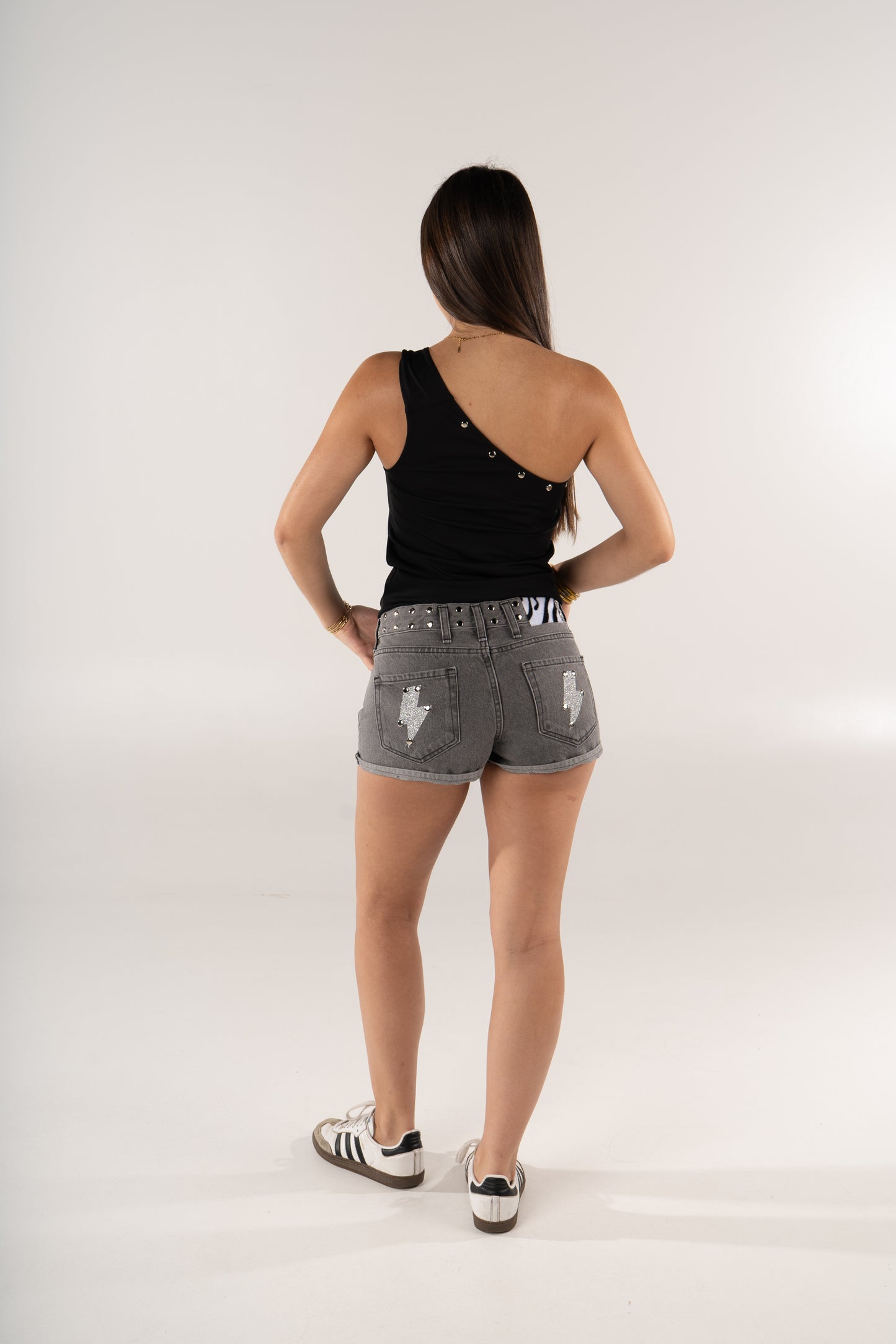 SHORT ZEBRA JANI GRIS
