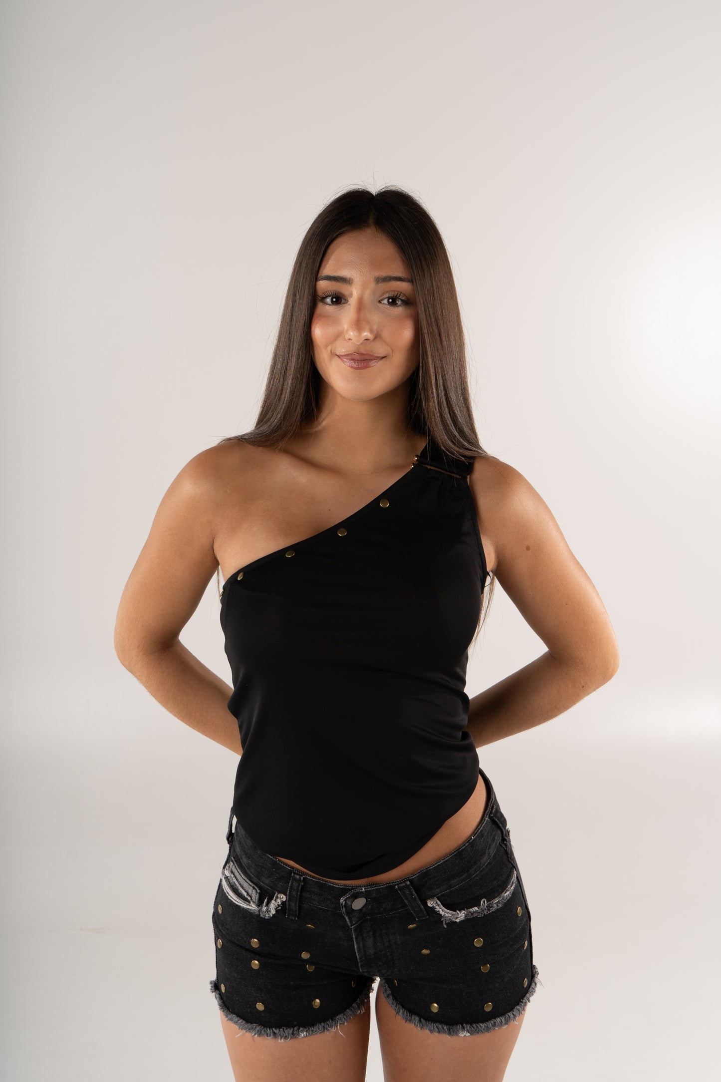 Short zebra raw denim mujer EKAWA - look completo