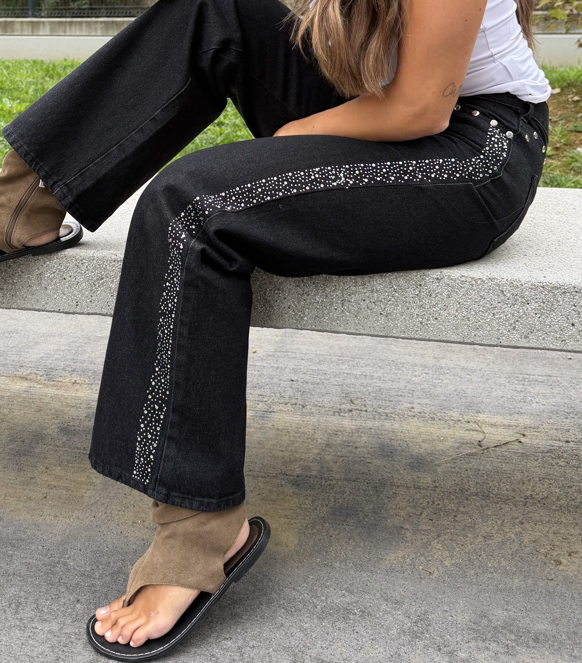 JEANS ZEBRA ROCK NOIR